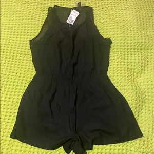 Black Sleeveless jumpsuit shorts